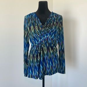 Rafaella Asymmetric Long Sleeve Blouse Size Small